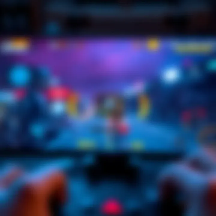 A close-up of a game screen showing a small heads-up display with minimal health and stamina indicators during gameplay.