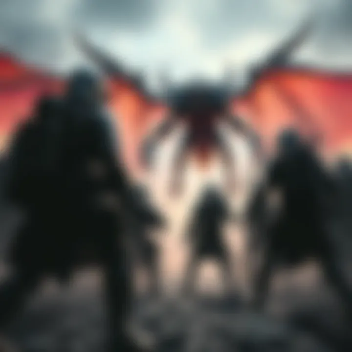 A small group of players prepares for a fight against the Matriarch in a tense setting, looking vigilant for potential ambushes.