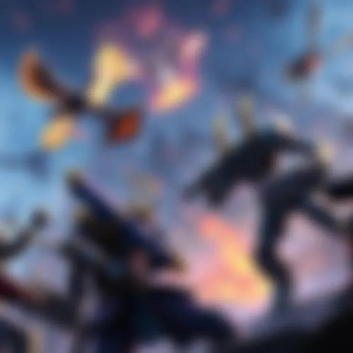 A scene from Smite 2 showing players and bots engaged in combat in the arena mode, highlighting the interaction and behavior of bots during gameplay