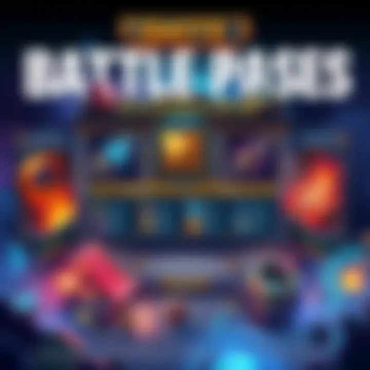 An illustration showing the new Battle Pass layout and wandering market features in Smite 2, highlighting key changes for players.