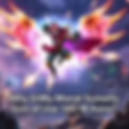 A character from Smite performing a jump, surrounded by a burst of energy, highlighting the increased mana consumption. The background shows a vibrant battlefield setting.