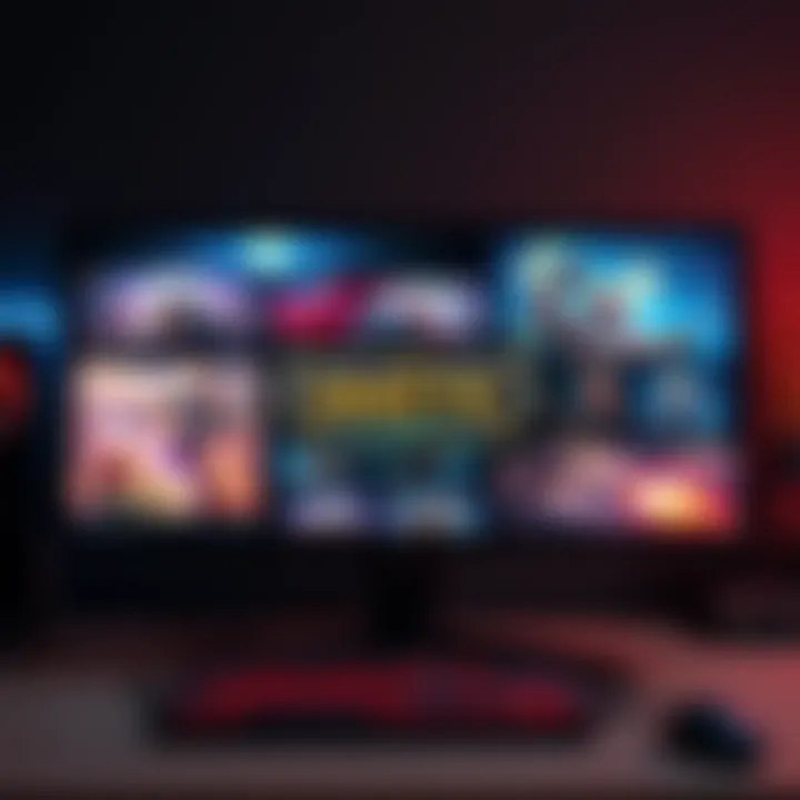 A collection of vintage Smite screenshots and videos displayed on a computer screen, showcasing gameplay and characters from the game.