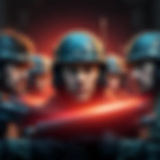 Smithcoast team preparing for battle with faces showing determination and strategy, reflecting their approach to conflicts