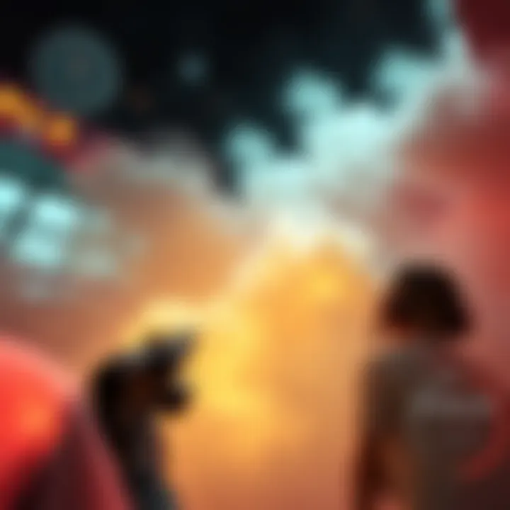 A chaotic gaming scene filled with excessive smoke and particle effects, illustrating the clutter that disrupts player visibility in FINALS.