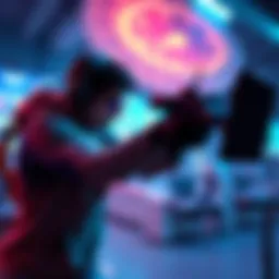 A gamer executing a flawless maneuver in a video game, showcasing skill and precision.