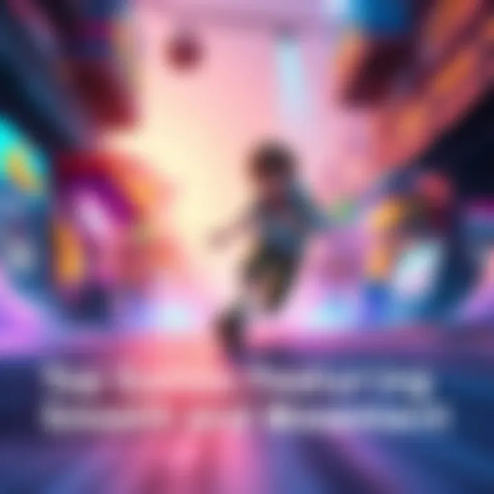 A character gracefully moving through a vibrant gaming environment, displaying fluid and responsive animations.