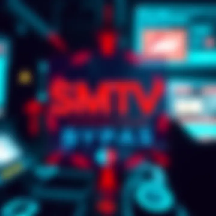 A graphic showing the SMTV HYPERVISOR Bypass logo with a modern design and performance icons