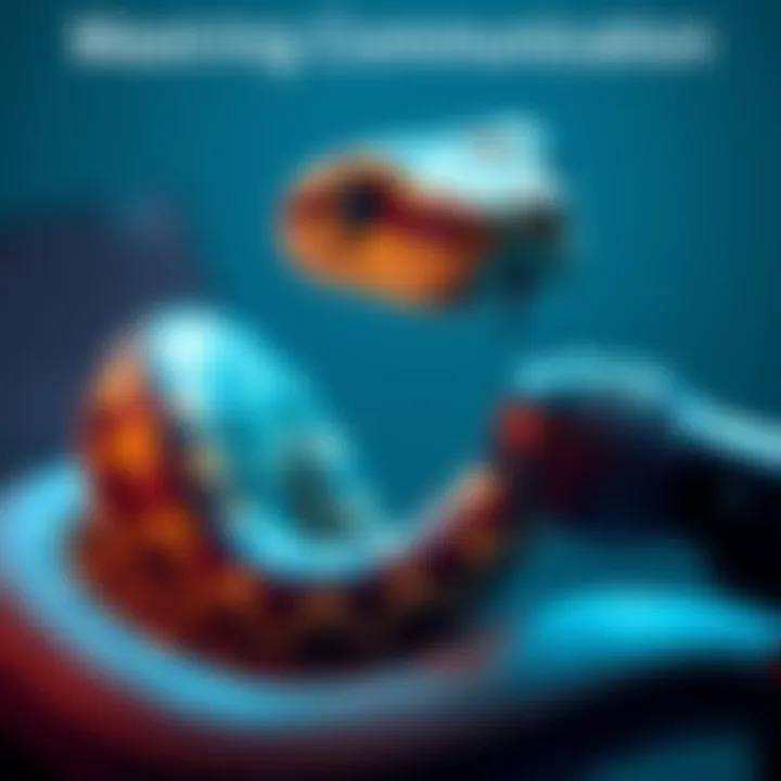 A snake wrapped around a microphone, symbolizing effective communication and conversation tips.