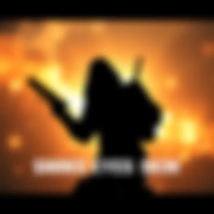 A graphic showing a first-person silhouette of the Snake Eyes character in a dynamic pose.
