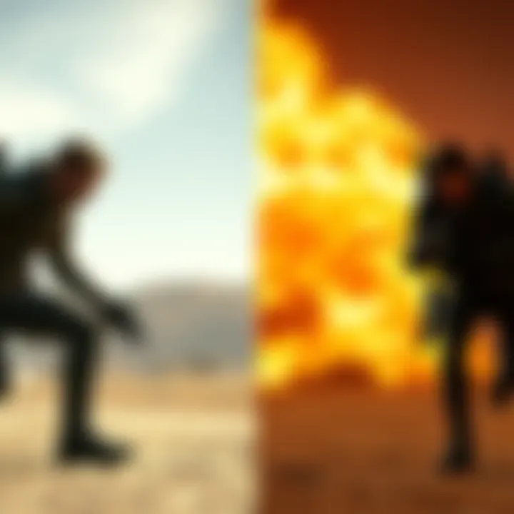 A side-by-side comparison of Snake's different movement styles in Ground Zeroes and The Phantom Pain, showcasing gameplay dynamics.