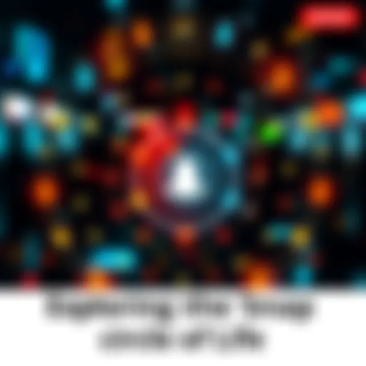 A visual representation of the Snap circle of life, showing interconnected circles symbolizing user interactions on digital platforms.