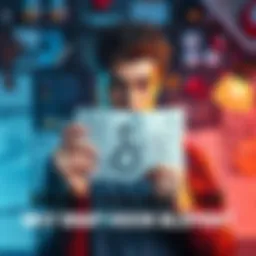 A person holding a snap hook blueprint with a puzzled expression, surrounded by collectibles and forum comments.