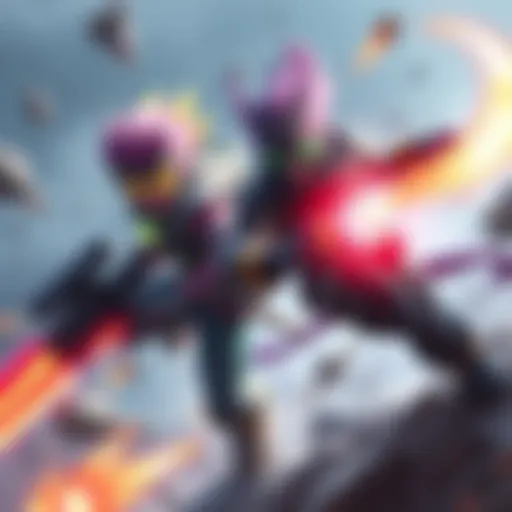 Snapfire and Slark in Action Snapfire and Slark showcasing their abilities while equipped with Ags, demonstrating their strengths in a colorful battle scene.