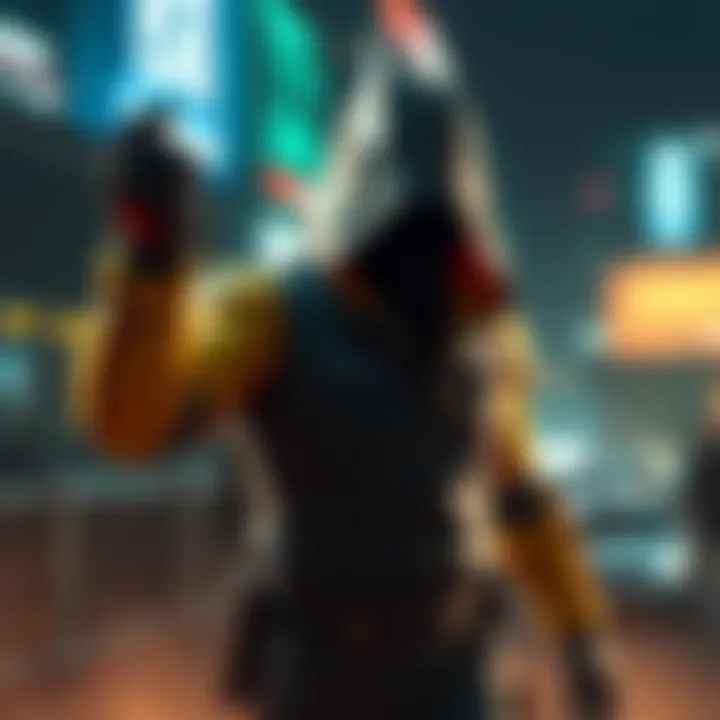 Sneaking Suit in MGSV A character wearing the Sneaking Suit with contrasting yellow and red arms in a stealthy pose