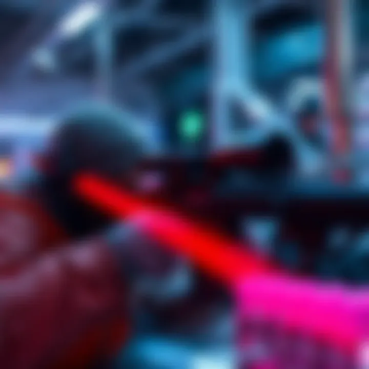 A sniper focuses intently while a community member processes samples in a DCON setting.