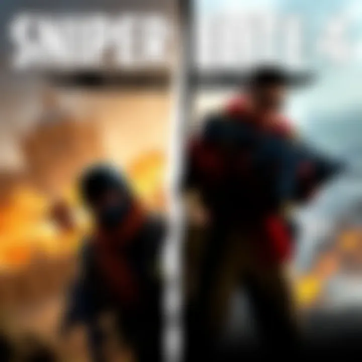 A split-screen image showcasing gameplay scenes from Sniper Elite 3 on one side and Sniper Elite 4 on the other, highlighting their distinct settings and styles.