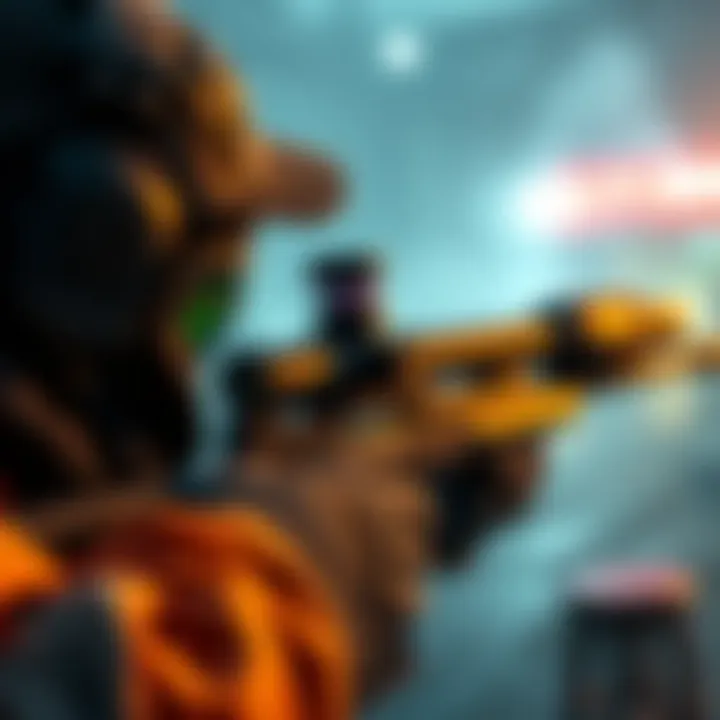 A sniper aiming down sights in a video game, showcasing the intense focus and tactics involved in SND matches.