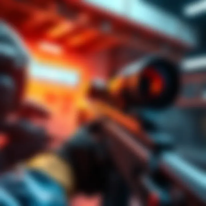 A player aims a sniper rifle in a close-quarters combat scenario, highlighting the debate over its impact on gameplay balance.