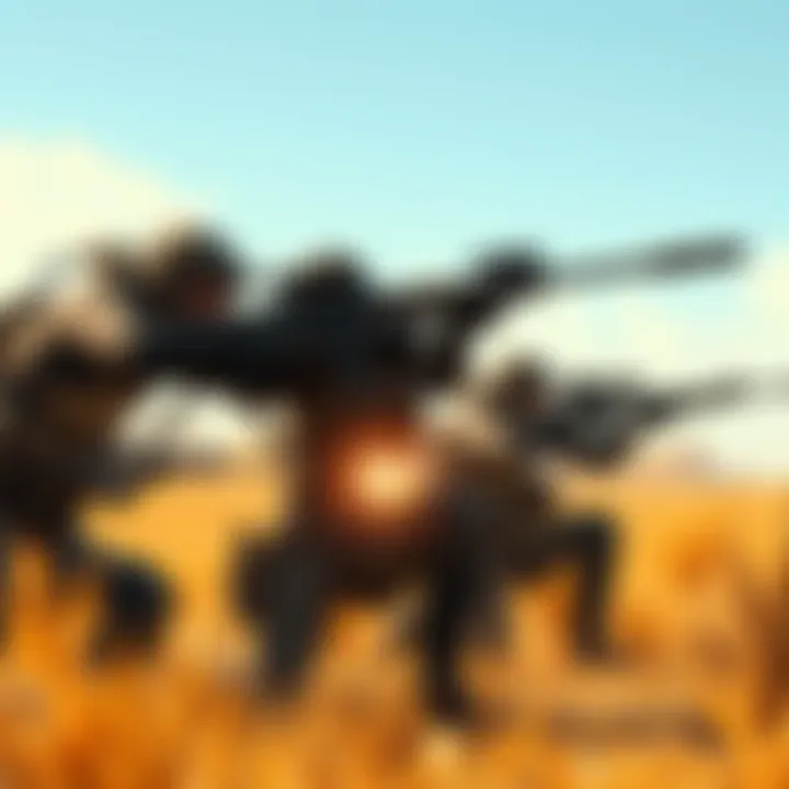 A skilled team of players taking aim with sniper rifles in Dire Marsh, coordinating to take out enemy squads with precision.