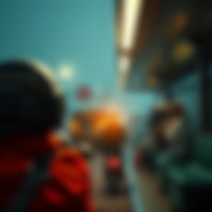 A sniper aimed at players near the Dam, with players looking for cover and some guiding others to safety on public transit.