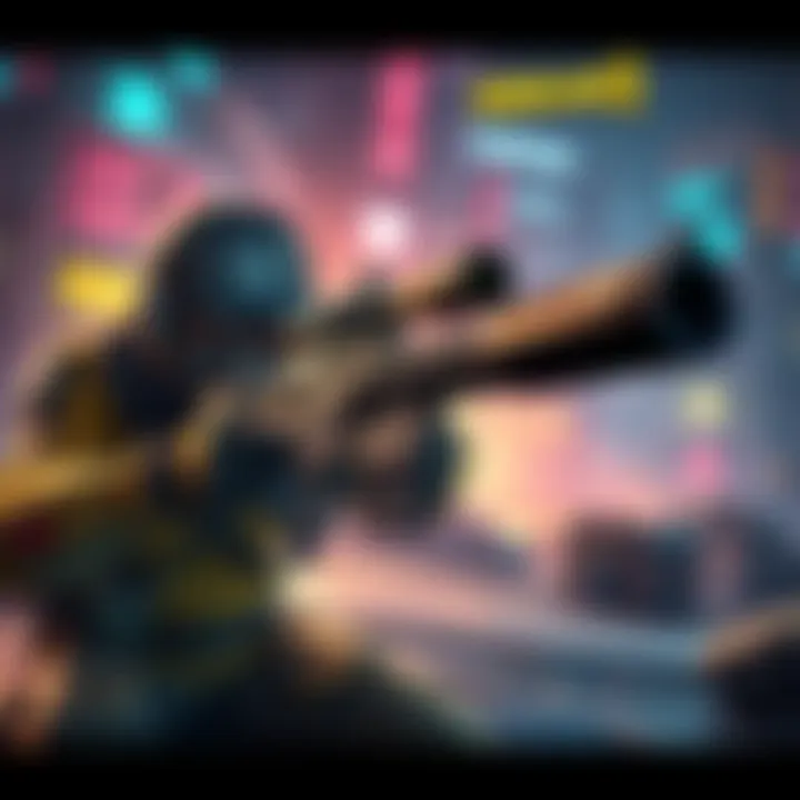 A Sniper Zero character aiming a rifle in Borderlands 2's vibrant game environment, showing signs of challenge and tension during a fight.