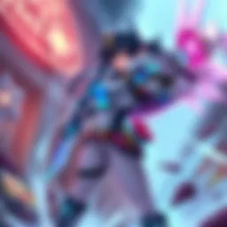 Snow White: Heavyarms Character Display A dynamic illustration of Snow White: Heavyarms character showcasing her skills and design in a game setting