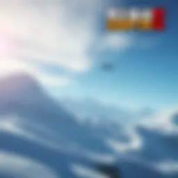 A breathtaking view of snowy mountains and a clear blue sky in Red Dead Redemption 2, showcasing the game's stunning graphics and natural beauty.
