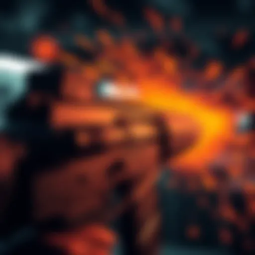 Close-up of a SO 14 gun showing noticeable shaking during operation