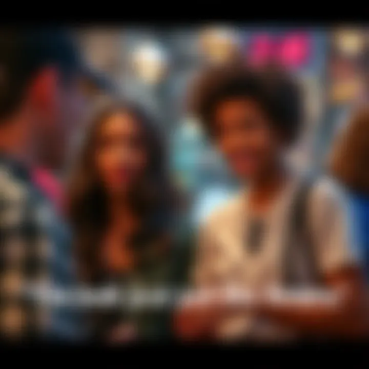 A person looks surprised while talking to a friend in a casual setting, expressing intrigue about the phrase 'You look just like Amara.'