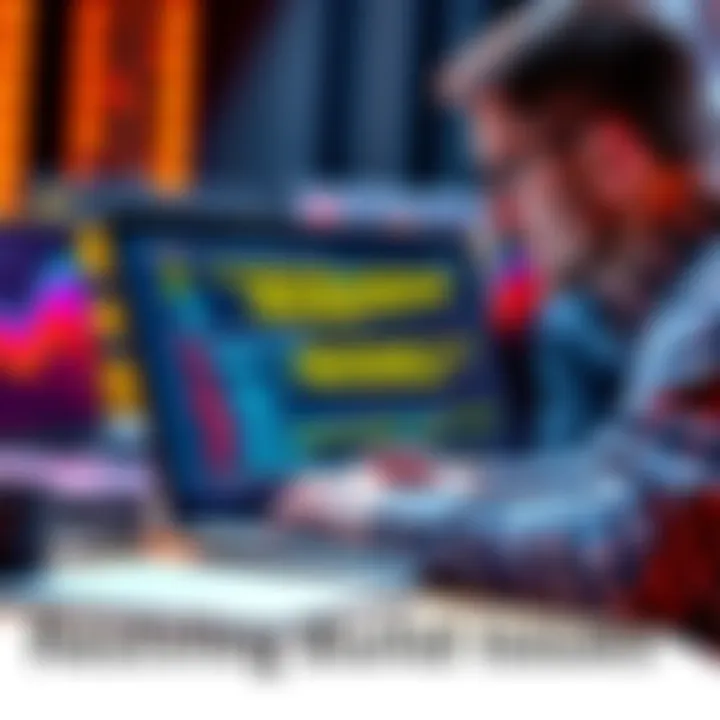 A programmer reviewing code on a laptop with error messages on the screen, showing common build issues in software development.