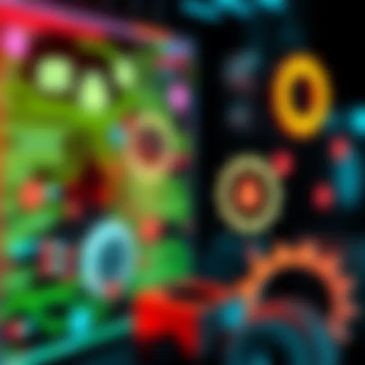 A graphic showing a computer screen with bug icons being fixed and gears turning, symbolizing software updates and improvements.