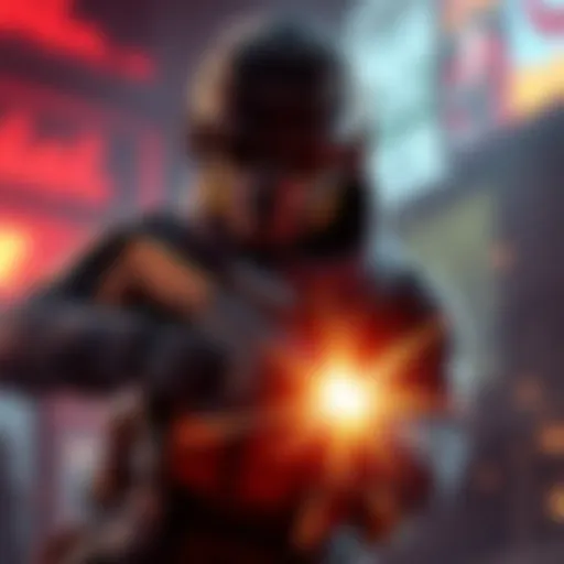 Soldier character in action The Soldier character using his ultimate ability in a gaming scene, displaying lack of excitement compared to other characters