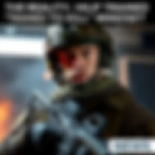A soldier in tactical gear stands alert, showcasing a serious expression while holding a weapon, reflecting the mindset of those conditioned for violence.