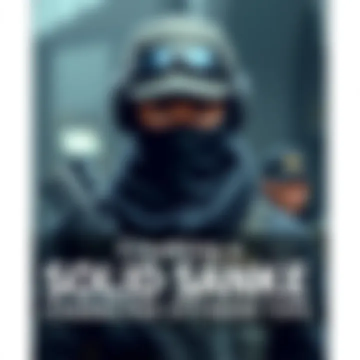 Solid Snake Character Customization A character dressed like Solid Snake, wearing a tactical outfit, eye mask, and gear, with a determined expression in a stealthy pose.