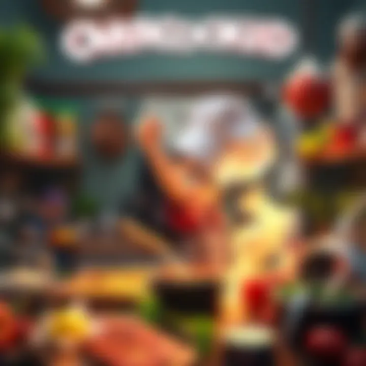A player is cooking alone in a chaotic kitchen scene from Overcooked's latest DLC. The player is surrounded by various ingredients and cooking tools, showcasing the intense gameplay.