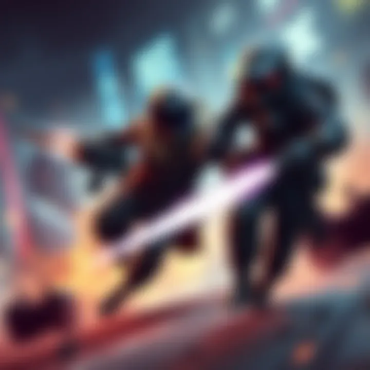 A solo player engaging in combat with a Rocketeer Driver in a fast-paced RPG setting, showcasing intense action and strategy.