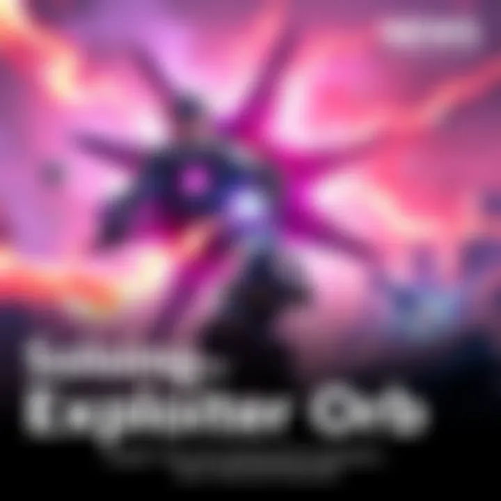 Soloing the Exploiter Orb A player character engaged in battle against the Exploiter Orb in a vibrant game environment, showcasing dynamic action and strategy.