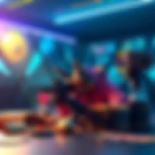 Solo gaming experience with PvE A player enjoying solo gameplay in a virtual environment, surrounded by loot and engaging in peaceful PvE actions, preparing for team battles in trios.