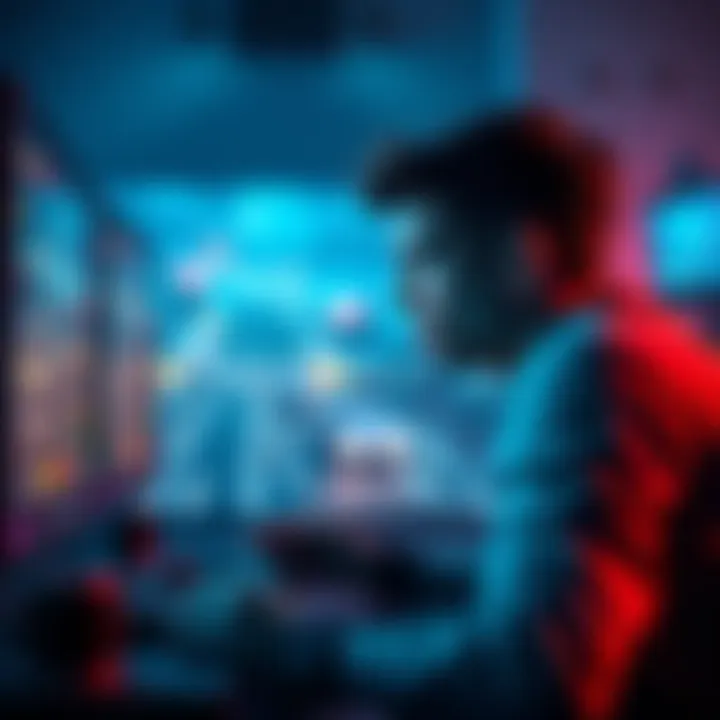 A solo player sitting in front of a screen, focused on gameplay, showing frustration over sound issues and game balance.