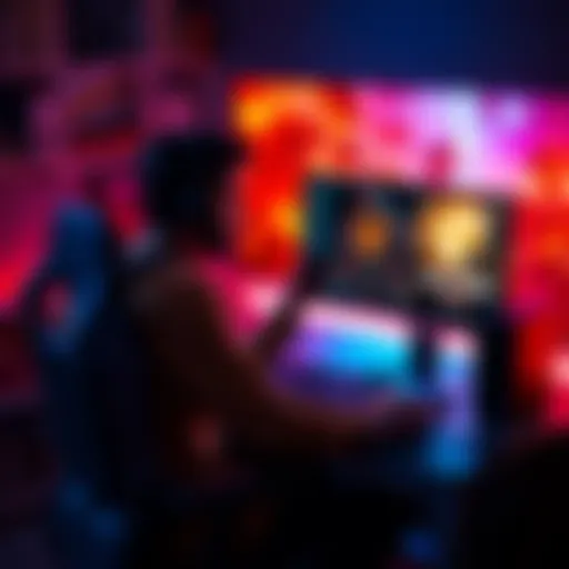 A gamer sits at a desk, looking at a computer screen displaying Arc Raiders and Helldivers 2, contemplating which game to play solo.