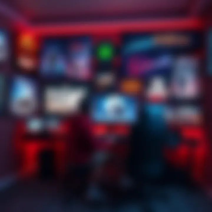 A gamer focused on single-player games sitting at a computer, surrounded by game posters and achievements on screen.