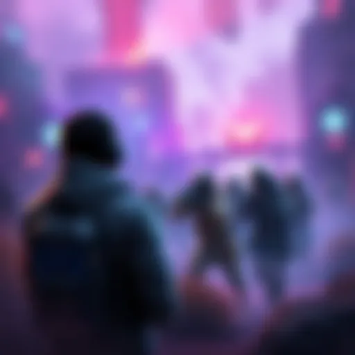 A solo player watches over a large group of players moving from their spawn point to extraction in a game setting