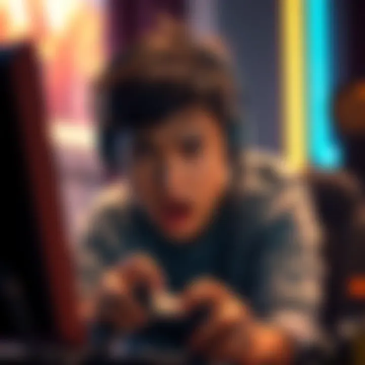 A gamer struggles to complete a level 160 challenge with poor graphics settings, showing frustration on their face while playing on a computer