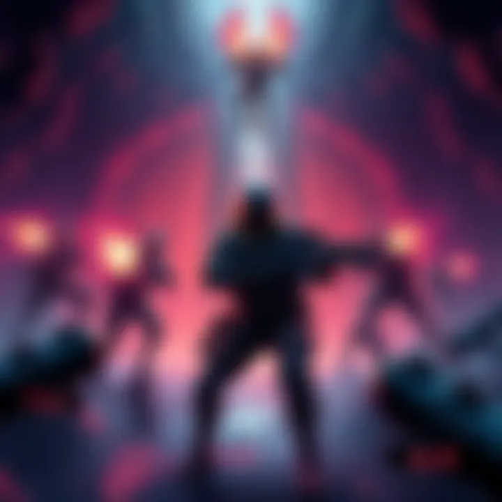 Solo Player Engaging in Pinnacle Ops A solo player battles tough enemies in a challenging mission, surrounded by a dark dungeon environment filled with obstacles.