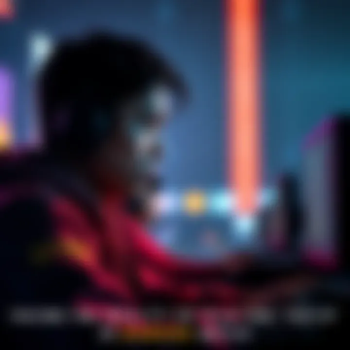A lone gamer focused on the screen with a look of determination, representing the challenges of solo rank play.