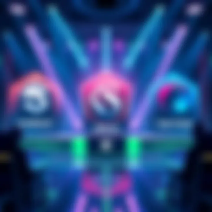 Graphic showing team roster changes and logos in esports following The International event