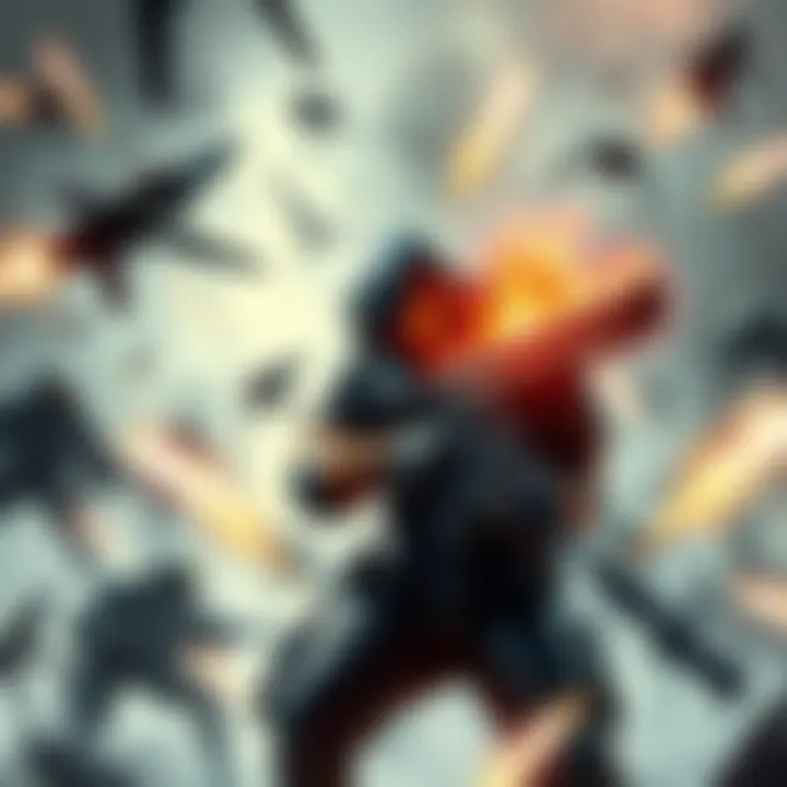 A player engaged in solo PvP combat in ARC Raiders, showcasing intense gameplay with various weapons and enemies around.