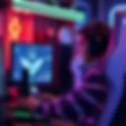 A gamer focused on their screen, surrounded by gaming equipment, showcasing the challenges of solo queue gaming in 2026.