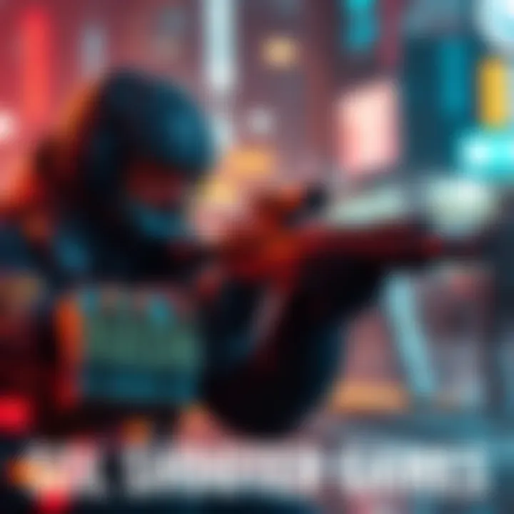 Solo Shooter Game Action A player engaged in a solo shooter game, focusing on gameplay with intense visuals and characters in combat.