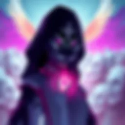 Illustration of Sombras, depicted with mystical features and a strong presence, symbolizing their potential confirmation as a hagmaxxer, surrounded by a vibrant community of supporters.